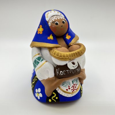 купить Статуэтка (колокольчик) "Барышня. Кострома", глина, роспись, Россия, 2000-2010 гг.