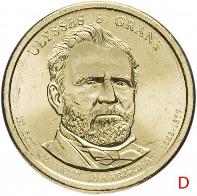 Купить США 1 доллар 2011 D "18-ый Президент США - Улисс Грант"