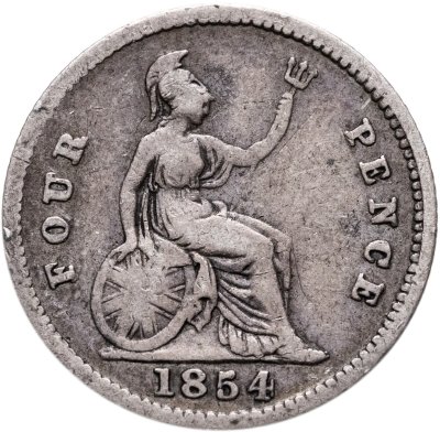 купить Великобритания 4 пенса (pence) 1854