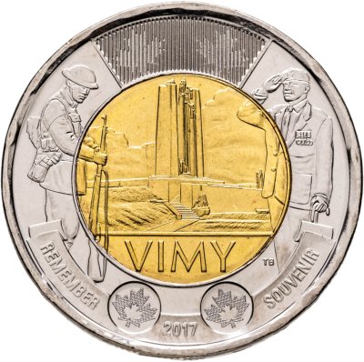 купить Канада 2 доллара (dollars) 2017 100 лет Битве при Вими