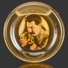 Купить Плакетка настенная с изображением И.В. Сталина, закуривающего трубку, бакелит, бумага, печать, СССР, 1970-1980 гг.