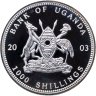 Купить Уганда 1000 шиллингов (shillings) 2003 «Горилла ест»