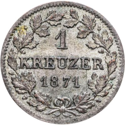 купить Бавария (Германия) 1 крейцер 1871