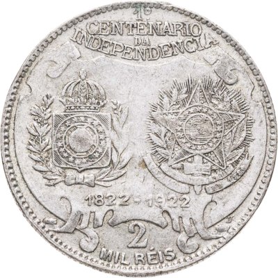 купить Бразилия 2000 реалов (рейс, reis) 1922 "100-летие независимости"