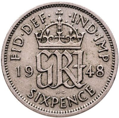 купить Великобритания 6 пенсов (pence) 1948