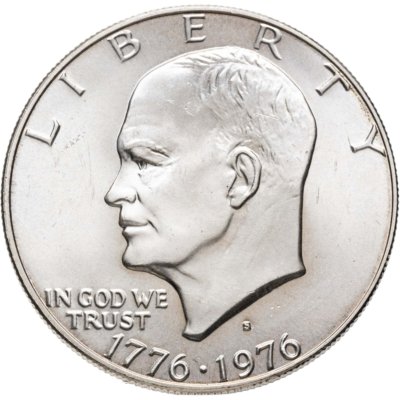 купить США 1 доллар (dollar) 1976 S 200 лет независимости США серебро, знак монетного двора "S" - Сан-Франциско