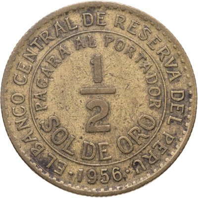 купить Перу 1/2 соля (sol) 1956