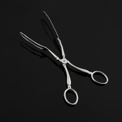 Купить Щипцы для подачи десертов, латунь, серебрение, Европа, 1950-1960 гг.