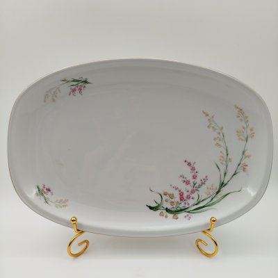 купить Блюдо прямоугольной формы, украшенное цветочным декором, фарфор, деколь, золочение, Bareuther & Co., Bavaria, Германия, 1931-1945 гг.