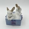 Купить Статуэтка "Кролики в коробке", фарфор, роспись, NAO Porcelain, Испания, 1988-2000 гг.