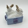 Купить Статуэтка "Кролики в коробке", фарфор, роспись, NAO Porcelain, Испания, 1988-2000 гг.