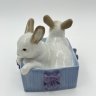 Купить Статуэтка "Кролики в коробке", фарфор, роспись, NAO Porcelain, Испания, 1988-2000 гг.