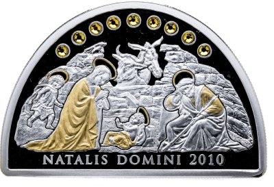 купить Острова Кука 5 долларов 2010 "Рождество", в футляре