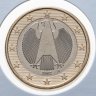 Купить Германия 1 евро 2002 знак монетного двора: "D"  в буклете с маркой