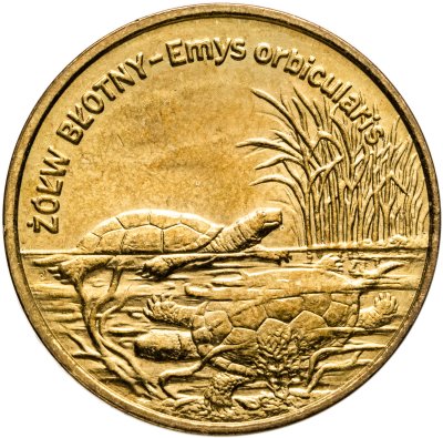 купить Польша 2 злотых 2002 "Болотная черепаха"