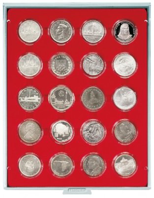 купить Бокс на 20 монет диаметром 36 мм в капсулах (Lindner, Германия)