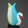Купить Ваза "Лебедь", стекло, гутная техника, Муранское стекло, Италия, 1980-2000 гг.
