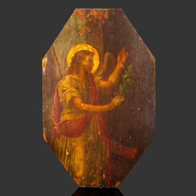 купить Икона "Архангел Гавриил с лилией", дерево, темпера, Российская империя, 1880-1910 гг.