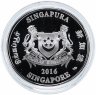 Купить Сингапур 2 доллара 2016 "Год Обезьяны", в футляре с сертификатом
