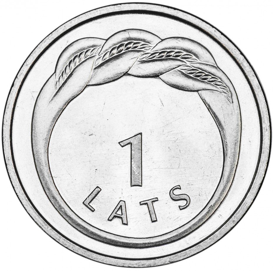 купить Латвия 1 лат 2009 "Кольцо Намейса"