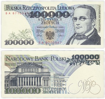 купить Польша 100000 злотых 1990 (Pick 154a)