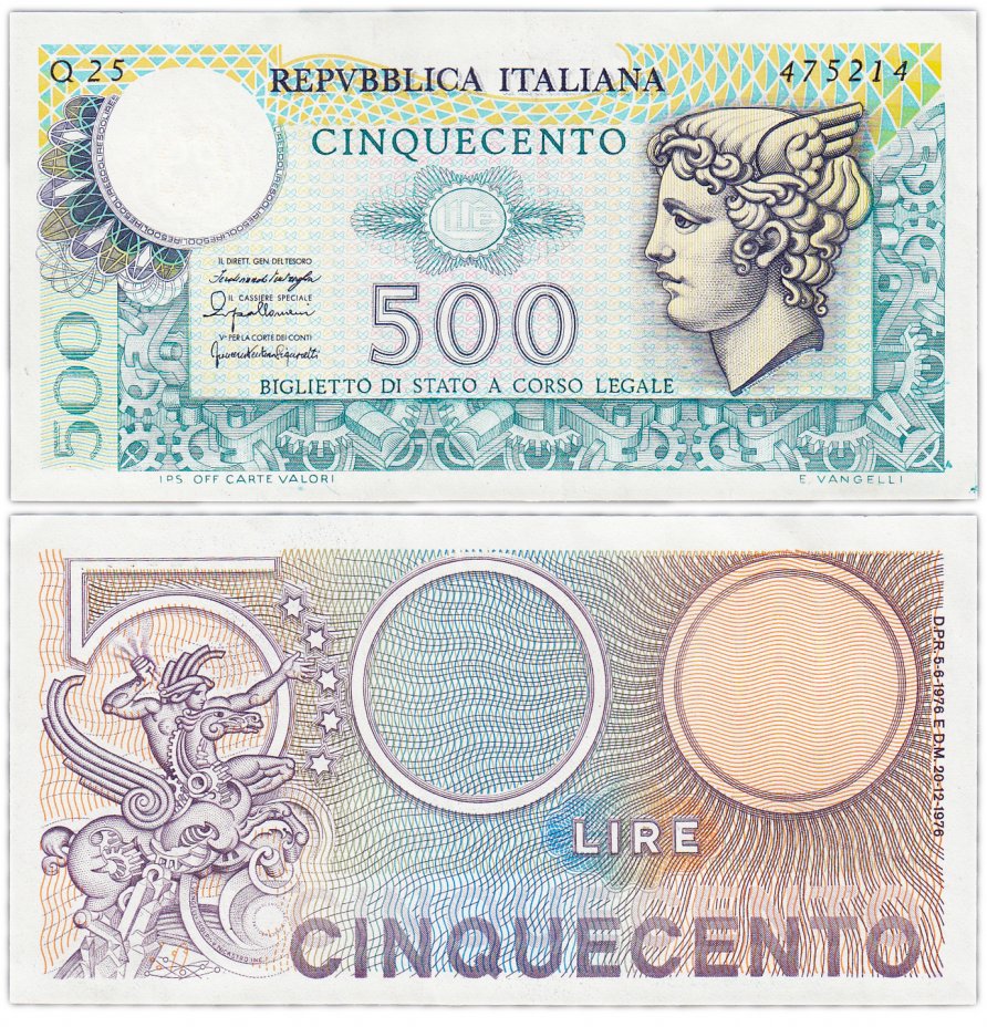 купить Италия 500 лир 1976 (Pick 95)