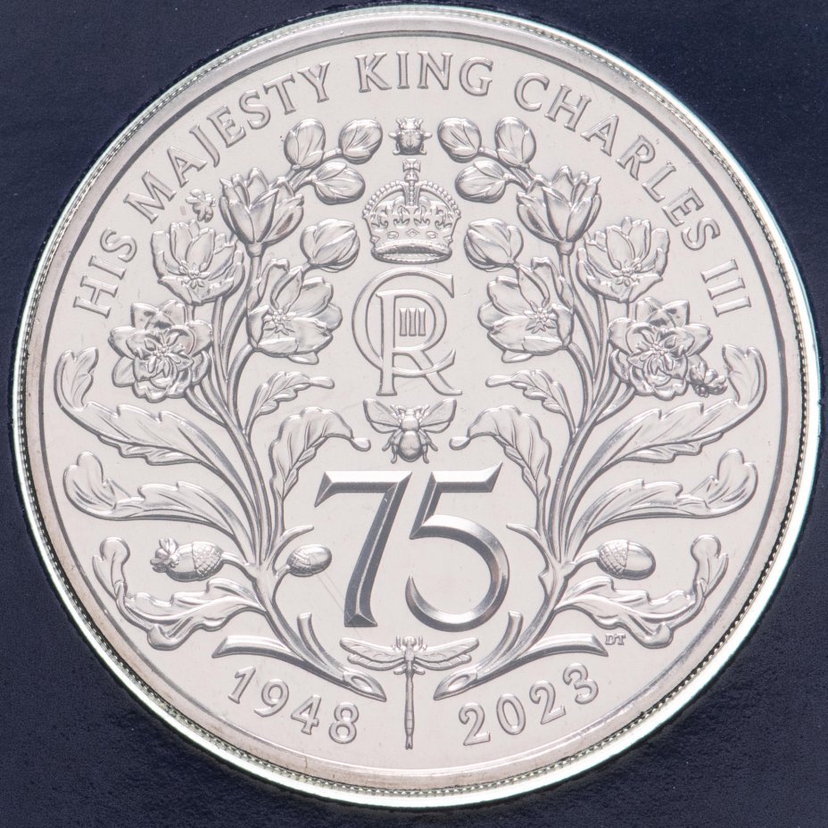 Монета Великобритания 5 фунтов (pounds) 2023 "75 лет со дня рождения ...
