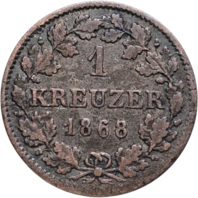 купить Германия, Бавария 1 крейцер 1868