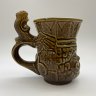 Купить Кружка пивная с фигурной ручкой "Царь Дадон", керамика, цветные поливы, Московский завод «Изолятор», СССР, 1970-1980 гг.