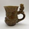 Купить Кружка пивная с фигурной ручкой "Царь Дадон", керамика, цветные поливы, Московский завод «Изолятор», СССР, 1970-1980 гг.