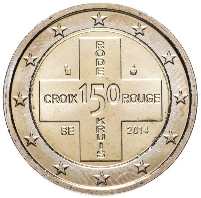 купить Бельгия 2 евро 2014 Красный Крест