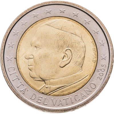 купить Ватикан 2 евро (euro) 2005 "Портрет Папы Иоана Павла II"