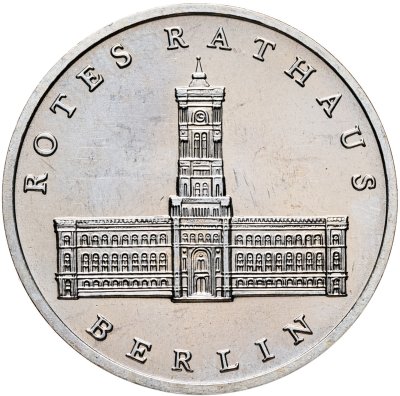 купить Германия (ГДР) 5 марок 1987 "750 лет Берлину – Красная Ратуша"