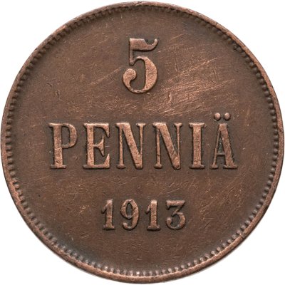 купить 5 пенни (pennia) 1913 Российская Финляндия