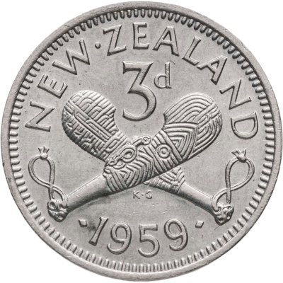 купить Новая Зеландия 3 пенса (pence) 1959
