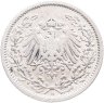 Купить Германия 1/2 марки (mark) 1909 A  знак монетного двора: "A" - Берлин