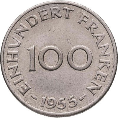 купить Саар 100 франков (francs) 1955