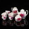 Купить Сервиз чайный "Розовая ветка" на 6 персон (15 предметов), автор формы Семенов В. Л., автор росписи Блак Л. К., фарфор, роспись, золочение, Ленинградский фарфоровый завод (ЛФЗ), СССР, 1970-1991 гг.