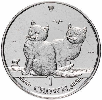 купить Остров Мэн 1 крона (crown) 2003 "Кошки - Балийская кошка"