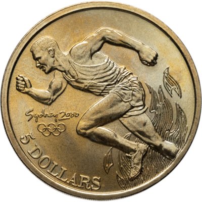 купить Австралия 5 долларов (dollars) 2000 "Олимпийские игры в Сиднее - Легкая атлетика"