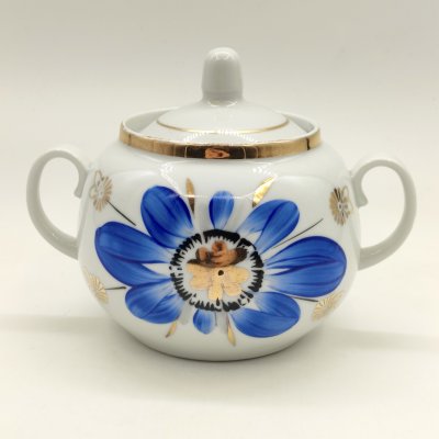 купить Сахарница с цветочным декором, фарфор, роспись, золочение, Барановский фарфоровый завод, СССР, 1970-1991 гг.