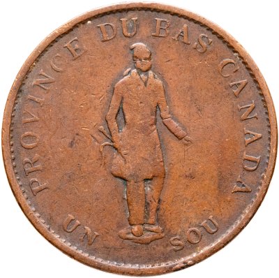 купить Канада, провинция Нижняя Канада, токен 1/2 пенни - 1 су 1837
