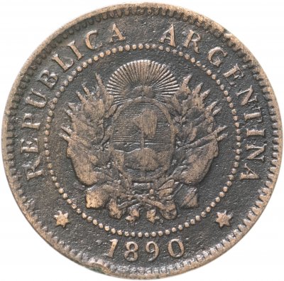 Купить Аргентина 1 сентаво (centavo) 1890