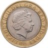 Купить Великобритания 2 фунта (pounds) 2002 "XVII Игры Федерации Содружества наций - флаг Уэльса"