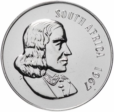 купить ЮАР 50 центов (cents) 1967 "Надпись на языке африкаанс - "SUID-AFRIKA"