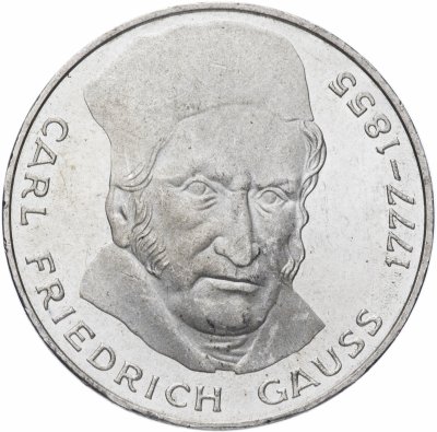купить Германия 5 марок 1977 "200 лет со дня рождения Карла Фридриха Гаусса"