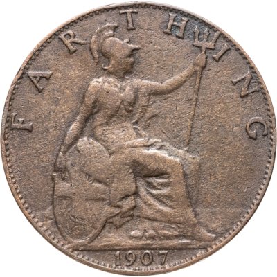 купить Великобритания 1 фартинг (farthing) 1907