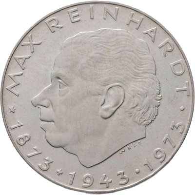 купить Австрия 25 шиллингов 1973 "100 лет со дня рождения Макса Рейнхардта" в капсуле