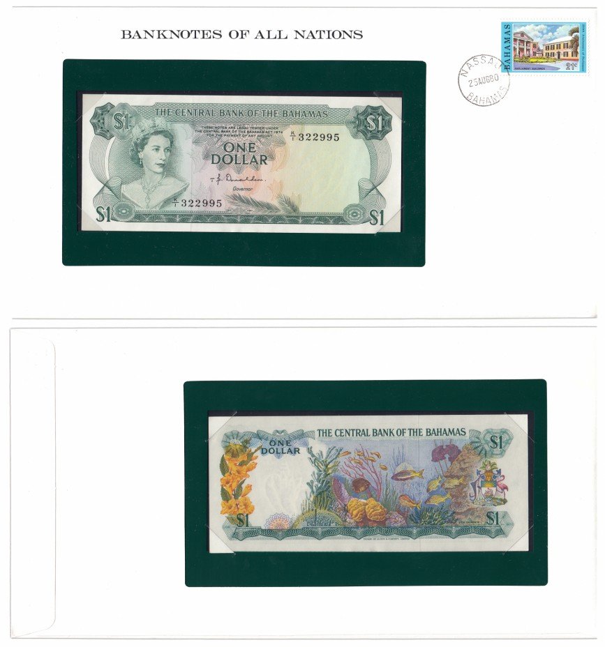 купить Серия "Банкноты всех стран мира" - 1 доллар Багамы 1974
