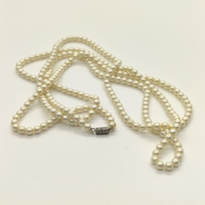 купить Бусы с бусинами круглой формы, композитный материал (имитация жемчуга), сплав металлов, СССР, 1970-1990 гг.